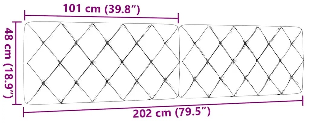 Almofadão de cabeceira 200 cm tecido cinzento-claro