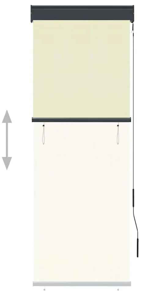 Estore de rolo para exterior 60x250 cm creme