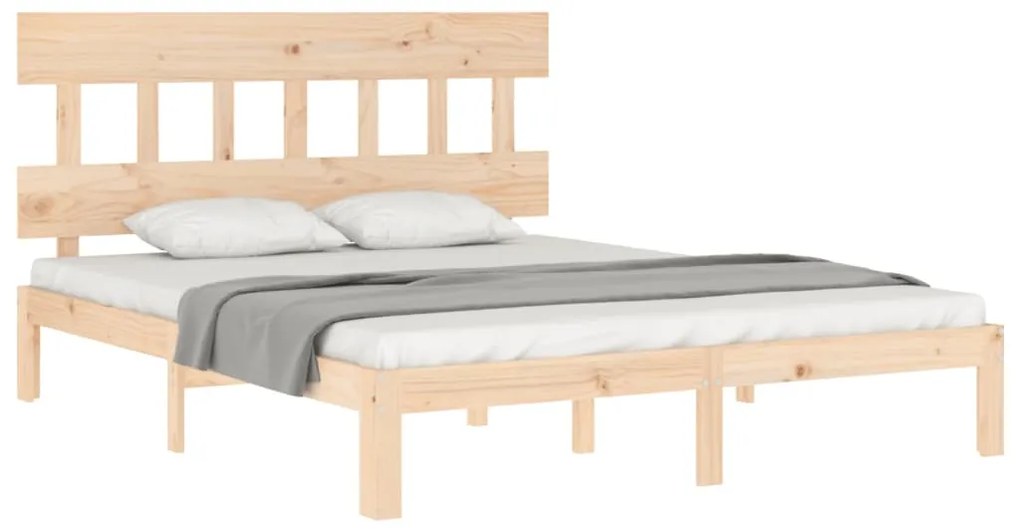 Cama sem colchão 160x200 cm madeira de pinho maciça