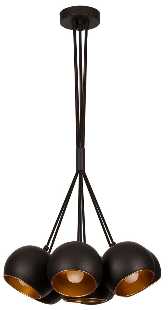 Chandelier Sivani – Preto e Dourado – 45 cm