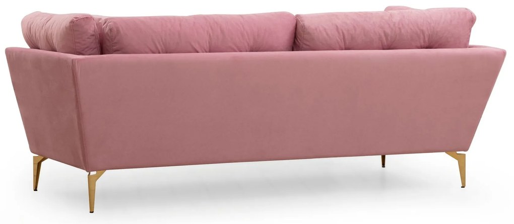 Sofá de 3 Lugares Mapa – Rosa Pó – 214 cm x 90 cm x 84 cm