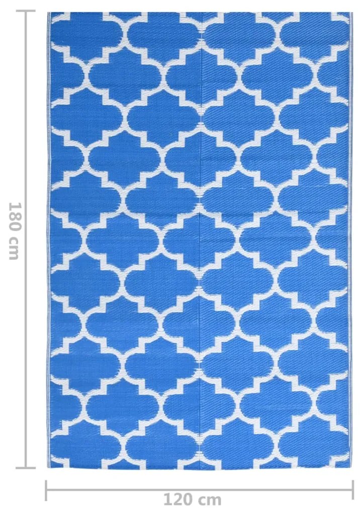 Tapete de exterior 120x180 cm ARAKIL PP azul