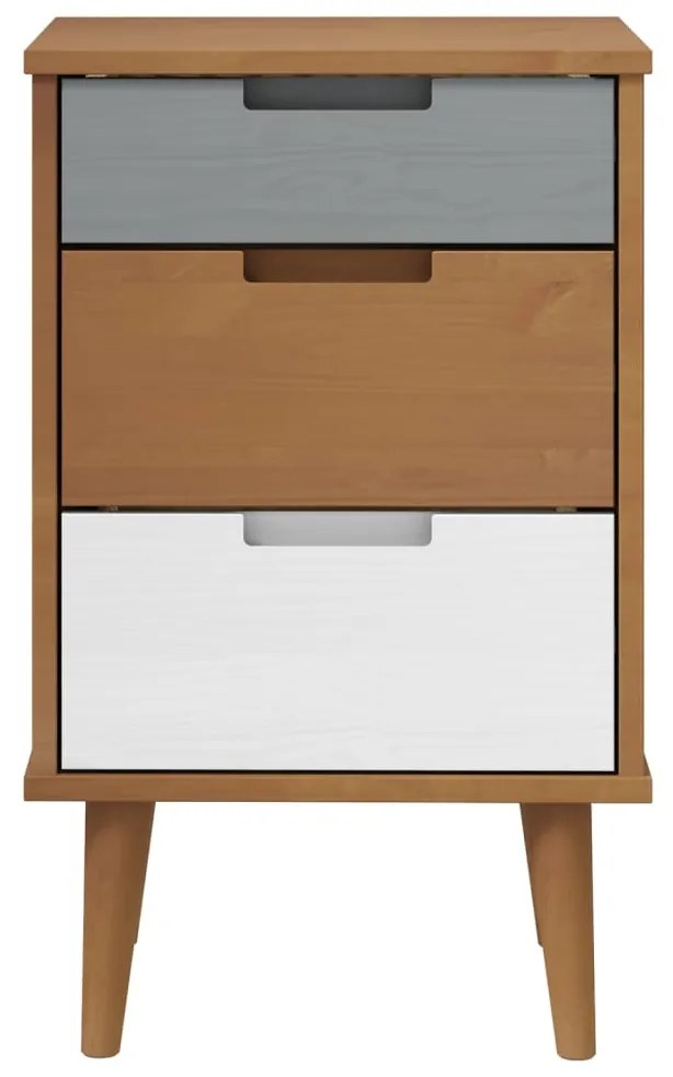 Mesa de cabeceira MOLDE 40x35x65 cm pinho maciço castanho