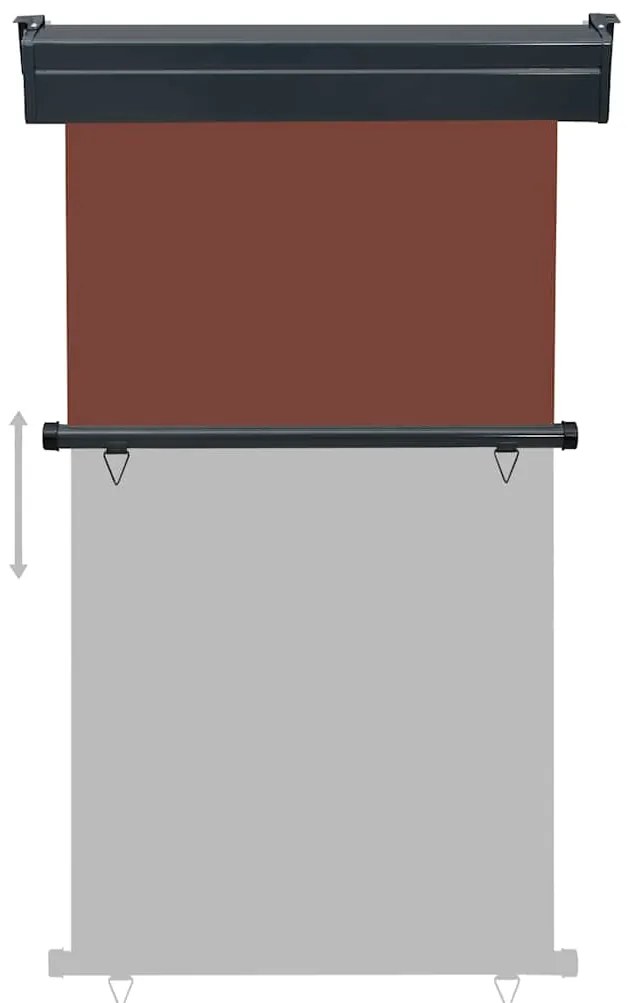 Toldo lateral para varanda 100x250 cm castanho