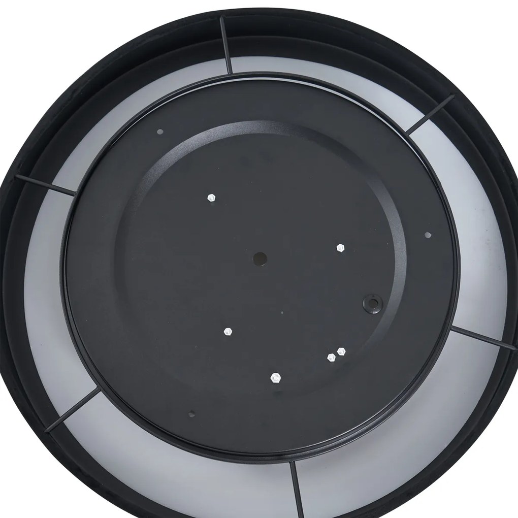 Plafon moderno veludo preto 40cm incl. LED regulável em 3 níveis - Sue