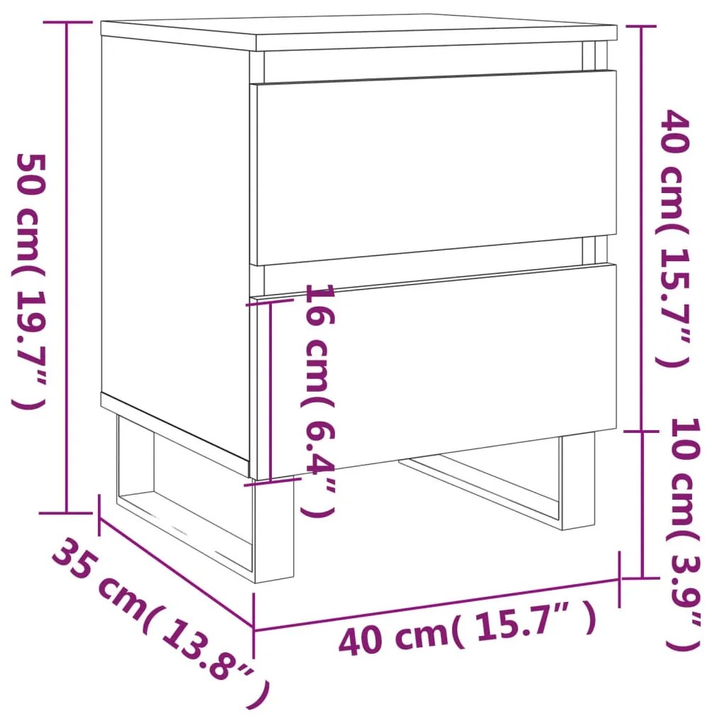 Mesa de Cabeceira Portucale - Nogueira - Design Moderno