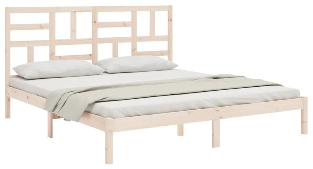 Estrutura de cama sem colchão 180x200 cm madeira maciça