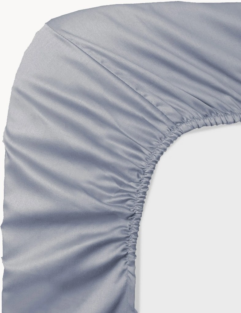 Lençol com elástico em cetim de algodão para boxspring Ava
