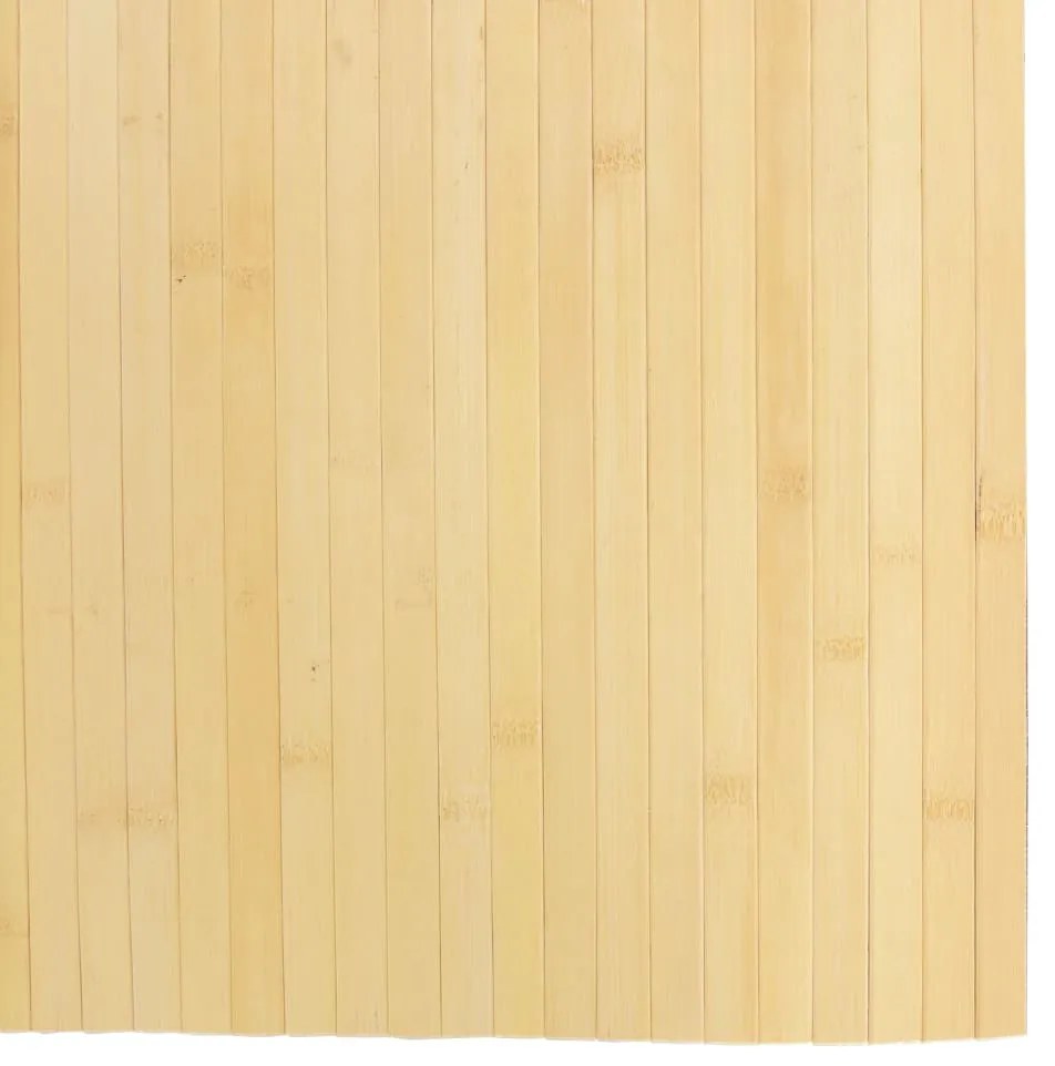 Tapete retangular 80x100 cm bambu cor natural clara