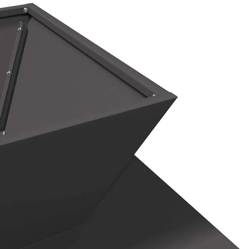 Fire Pit Preto 50 x 50 x 40 cm Aço