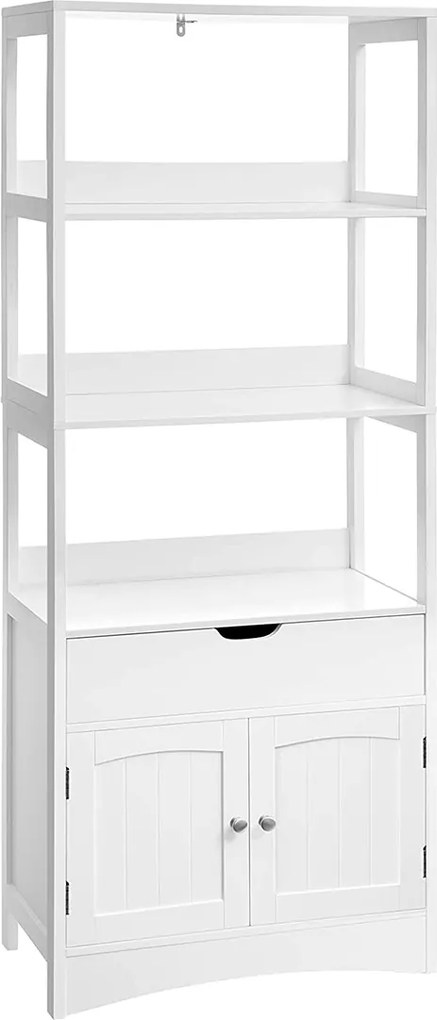 Armário com 3 compartimentos abertos 60 x 32,5 x 154 cm Branco