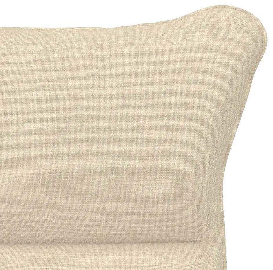 Cadeira Relaxante vidaXL em Tecido Creme