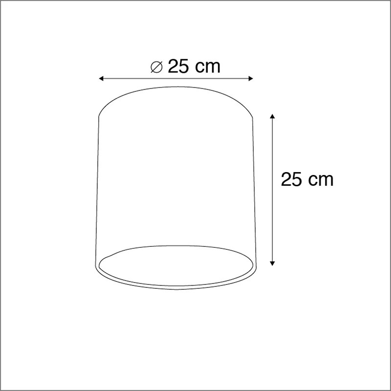 Abajur de veludo com design de borboleta 25/25/25 interior dourado