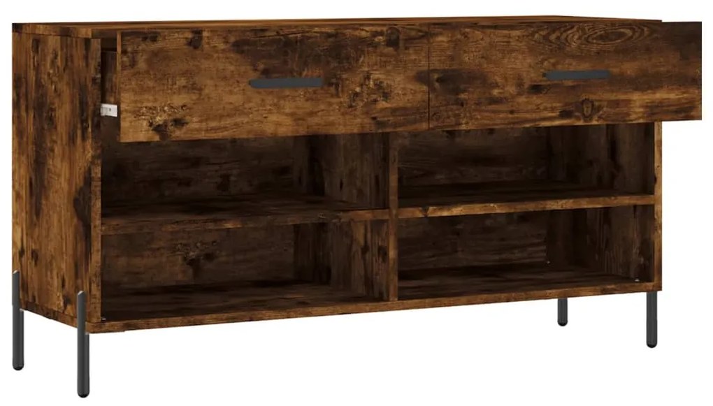 Banco sapateira 102x35x55 cm deriv. madeira carvalho fumado