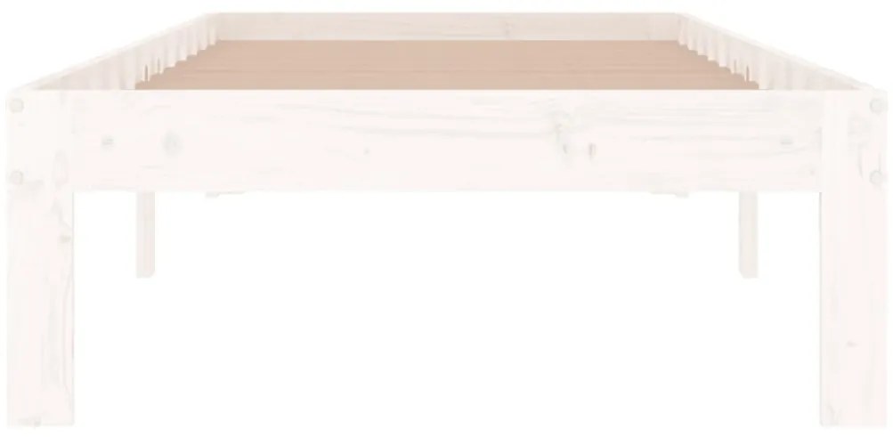 Estrutura cama pequena solteiro 75x190 cm madeira maciça branco