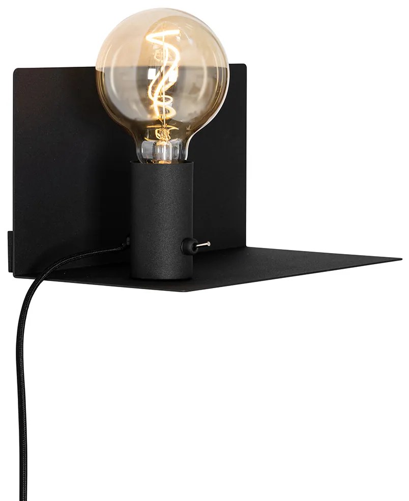 Candeeiro de parede moderno preto magnético ajustável - Muro