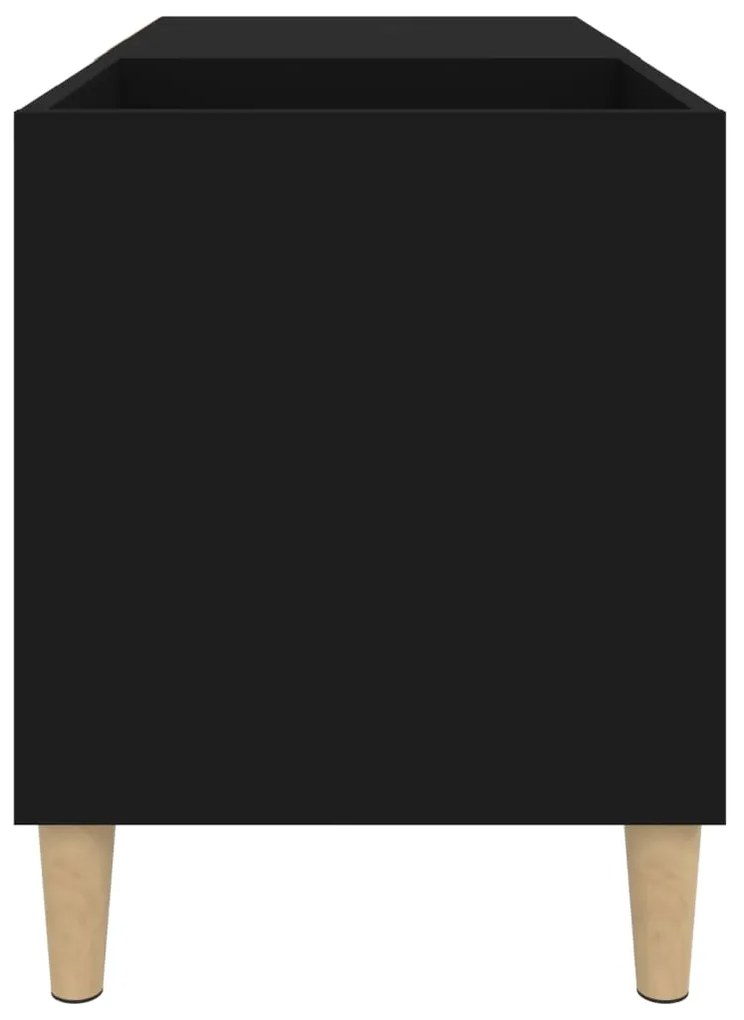 Armário para discos 84,5x38x48 cm derivados de madeira preto