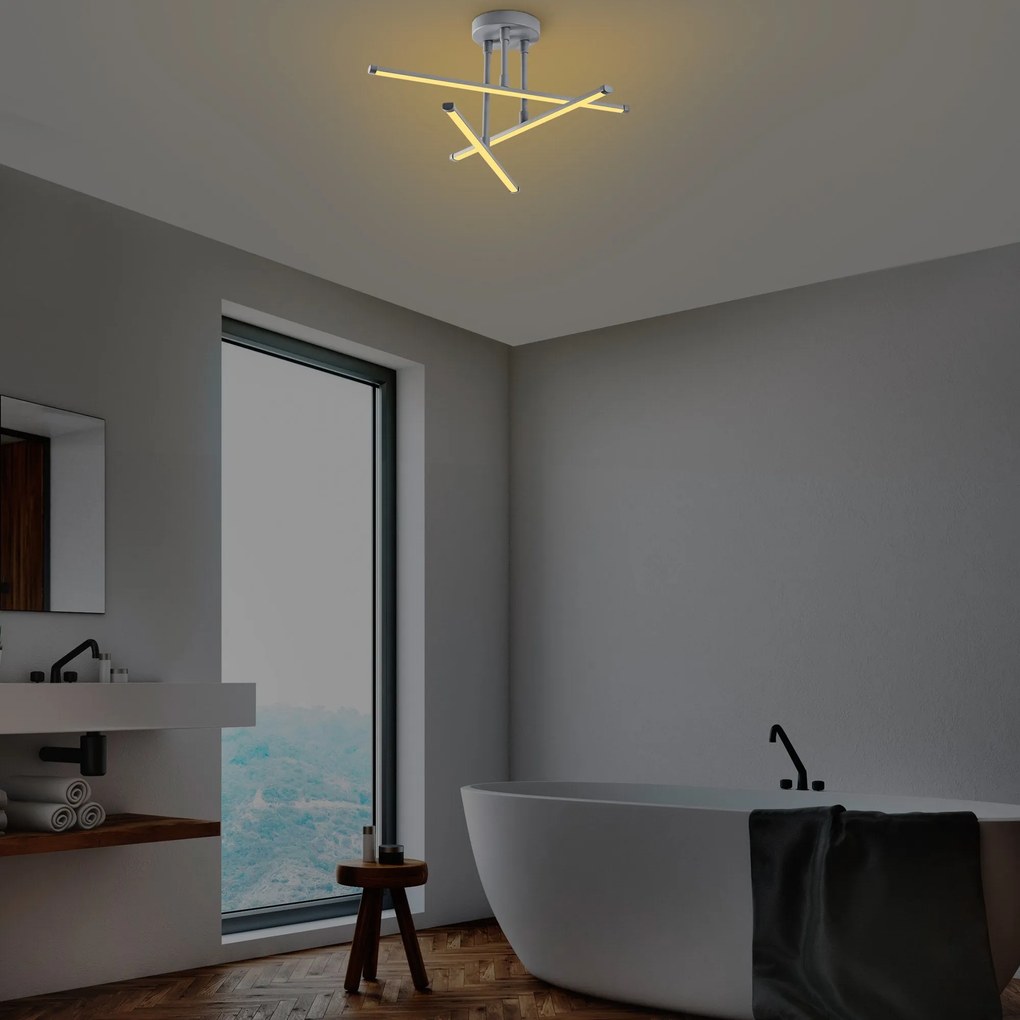 Candeeiro Chandelier Ledflower – Nardo Grey – 51x26x51 cm