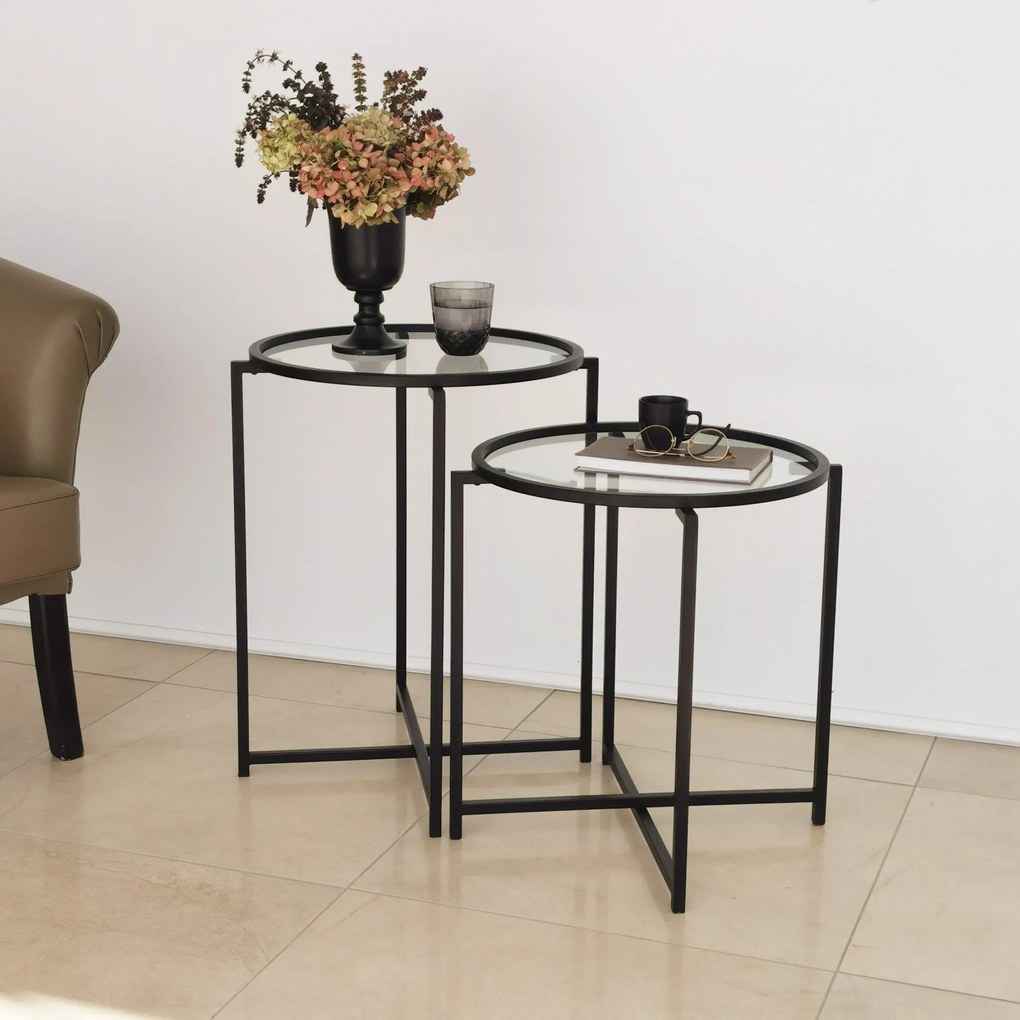 Mesa Lateral S412 – Preto – 50cm x 60cm x 50cm | 50cm x 50cm x 50cm