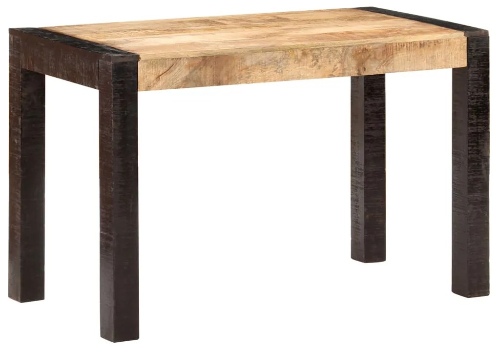 vidaXL Mesa de jantar 120x60x76 cm madeira mangueira maciça áspera