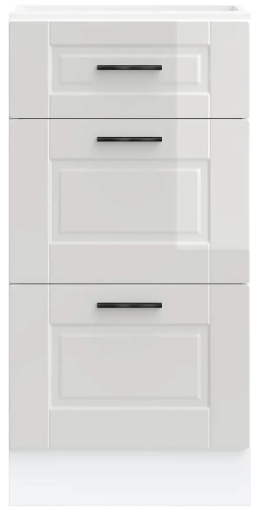 Armário base cozinha Porto derivados madeira branco brilhante