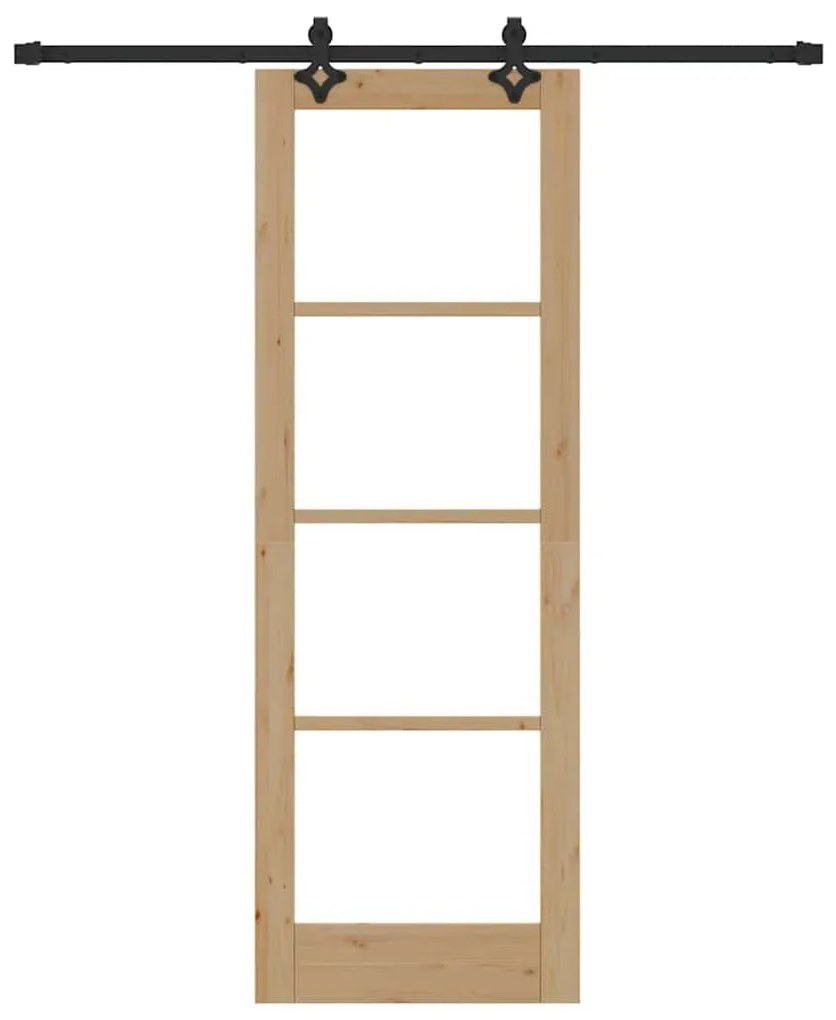Conjunto de Porta Deslizante com Hardware vidaXL 'ORKDAL'Madeira Sólid