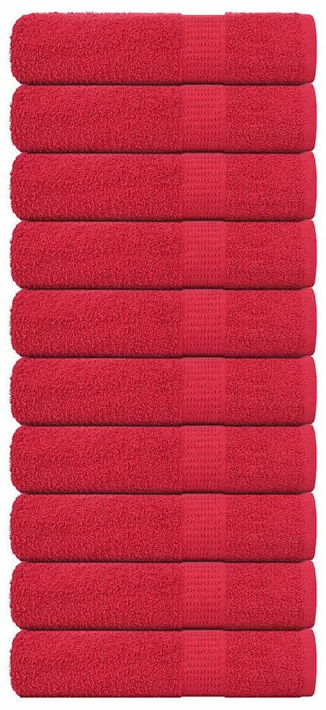 Toalhas de banho 10 pcs 100x150cm 360 gsm 100% algodão vermelho