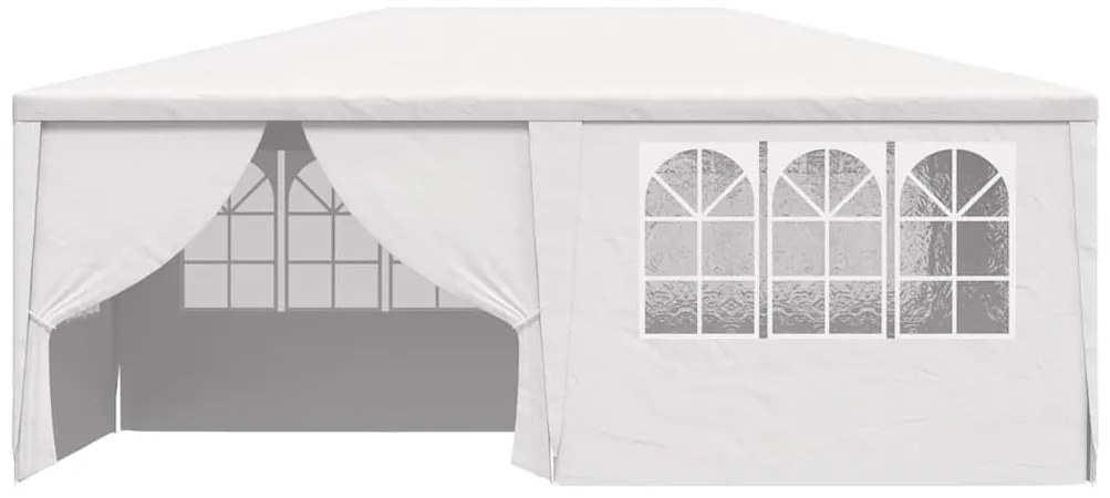 Tenda festas profissional + paredes laterais 4x6m 90g/m² branco