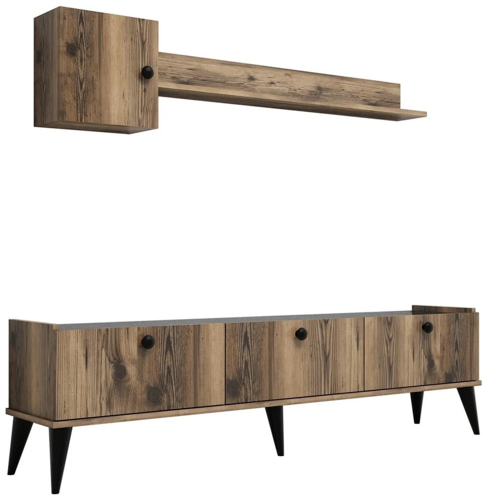 Móvel TV Lidya – Nogueira – 180 cm x 49 cm x 35 cm