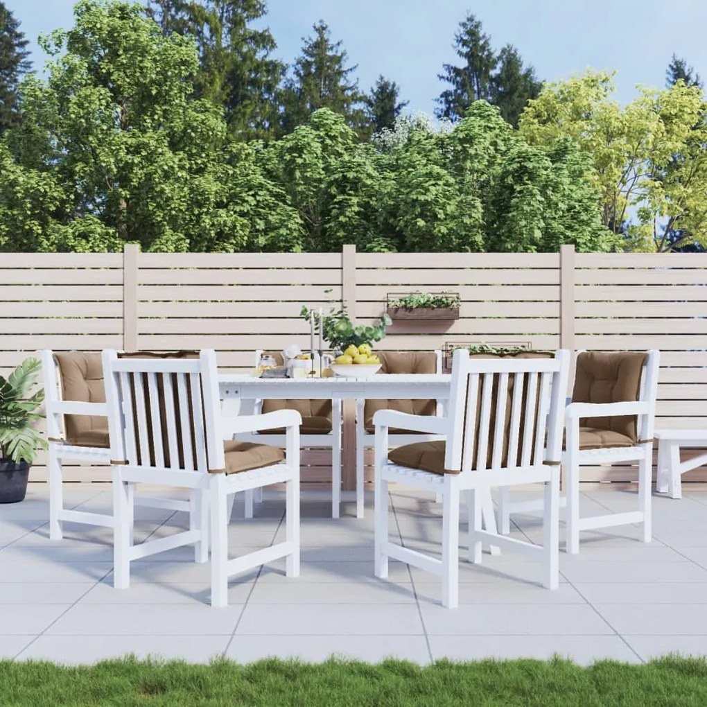 vidaXL Almofadões lombares p/ cadeiras jardim 6pcs tecido cinza-acast.