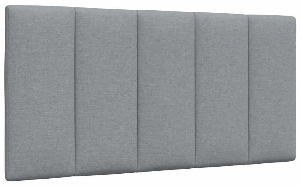 Cama com colchão 100x200 cm tecido cinzento-claro