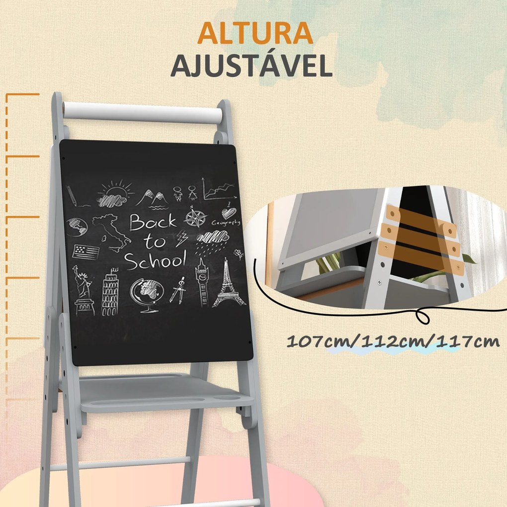 AIYAPLAY Cavalete para Crianças Cavalete com Quadro Branco e Quadro pr