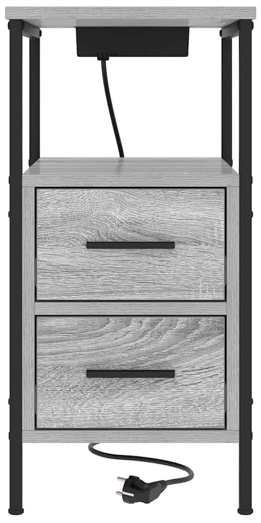 Armários de Canto 2 pcs Sonoma cinzento 30 x 48 x 61 cm