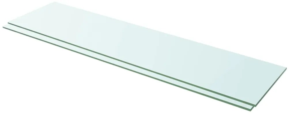 3051585 vidaXL Prateleiras 2 pcs 100x25 cm vidro transparente
