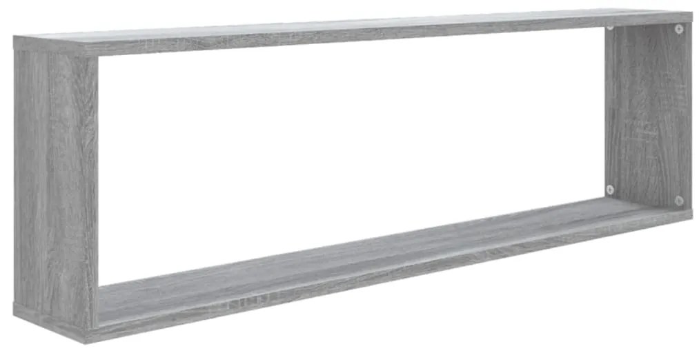 Prateleiras cubo 2 pcs 100x15x30 cm deriv. madeira cinza sonoma