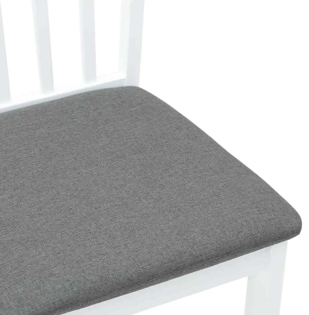 Cadeiras de jantar com almofadões 2 pcs madeira maciça branco