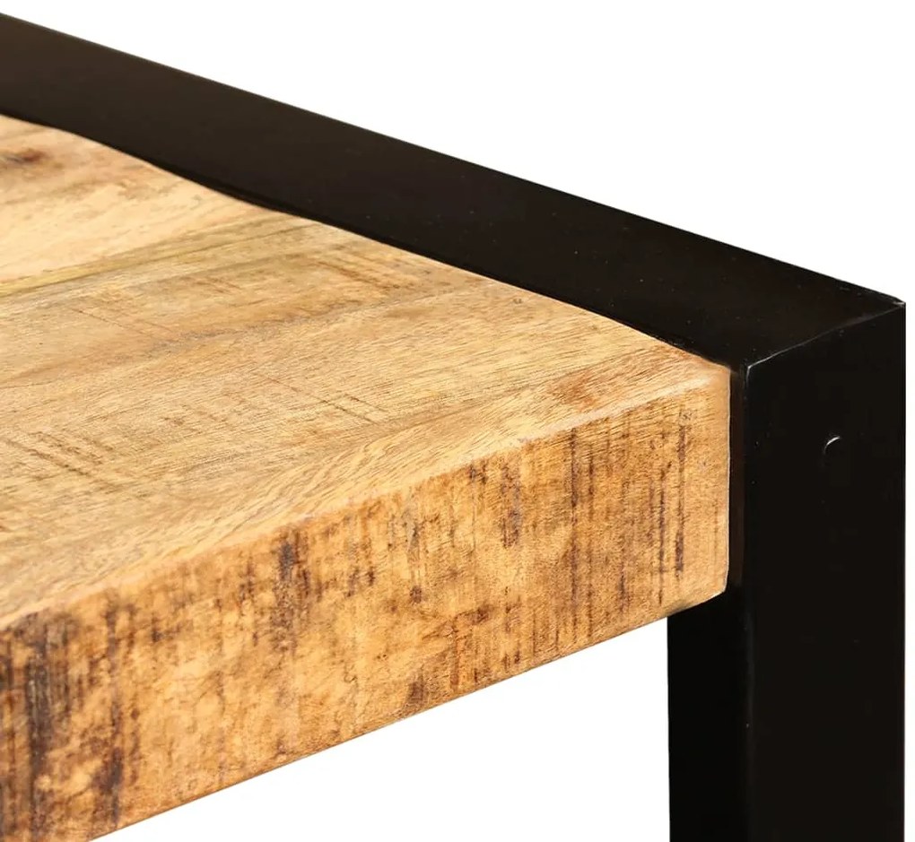 Mesa de jantar madeira de mangueira maciça áspera 120 cm