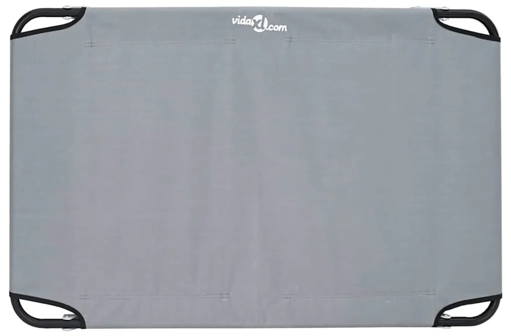 Cama de Cão Dobrável Cinza Claro Estrutura de Metal, Cama de Tecido
