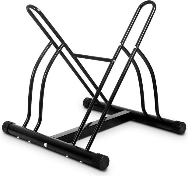 Suporte para bicicletas com 2 lugares, para instalação no chão em aço ou na parede exterior, 61,4 x 54 x 57,5 cm, preto