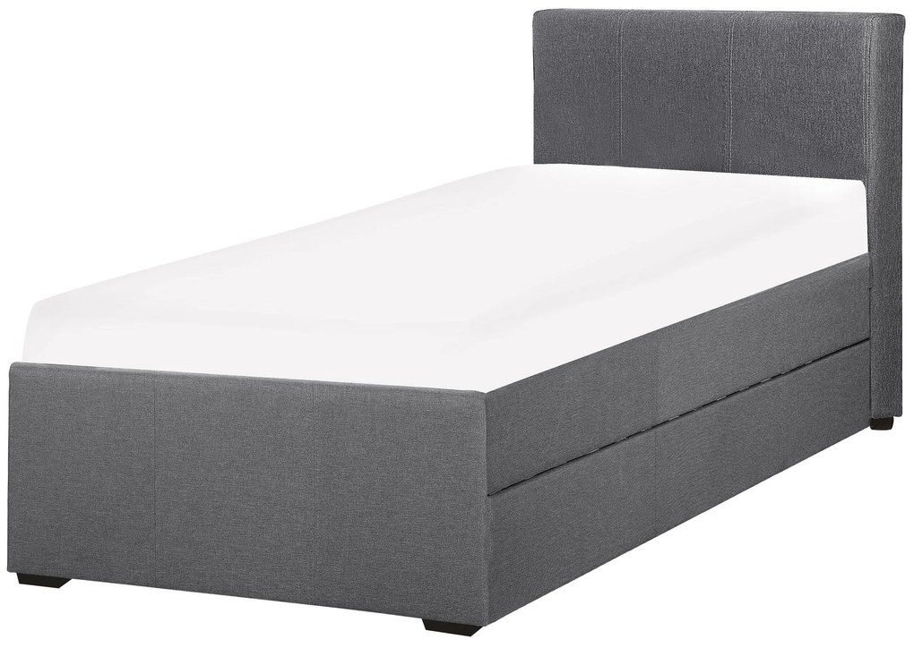 Cama dupla em tecido cinzento escuro 90 x 200 cm MARMANDE Beliani