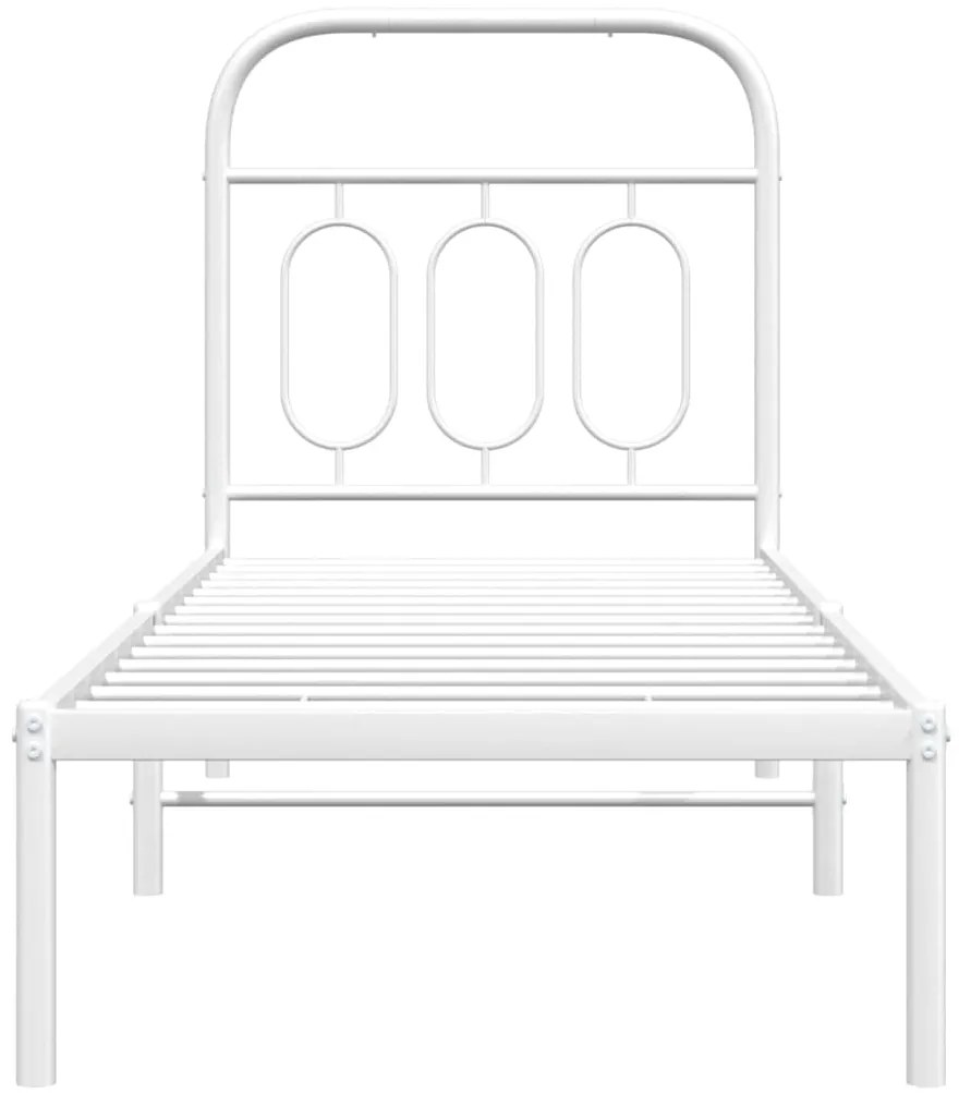 Estrutura de cama sem colchão com cabeceira 75x190 cm branco