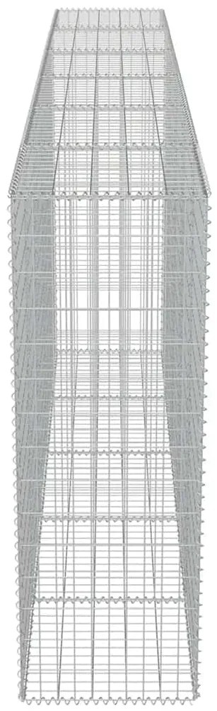 Muro gabião com tampas aço galvanizado 300x50x150 cm