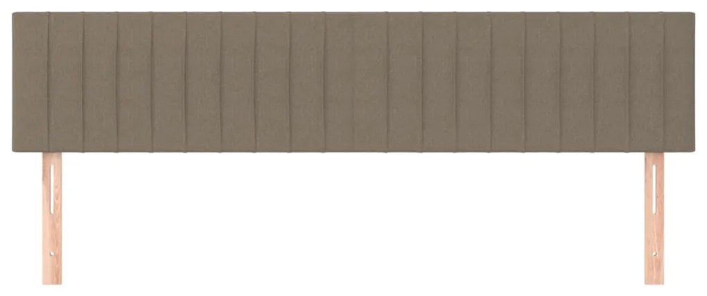 Cabeceira cama 2 pcs tecido 100x5x78/88 cm cinzento-acastanhado