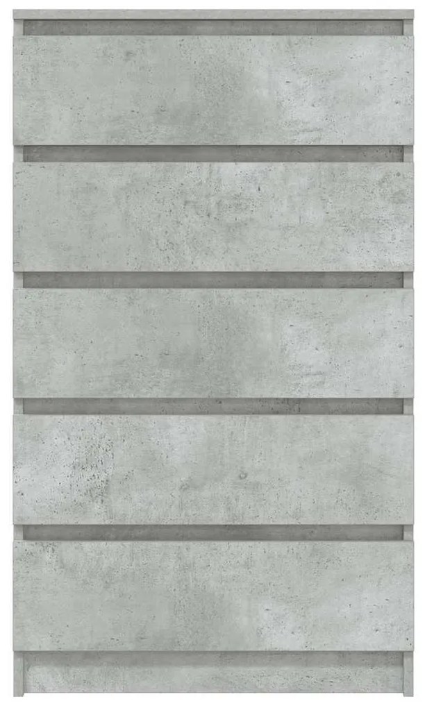 Armário de gavetas 60x36x103 cm deriv. madeira cinzento cimento