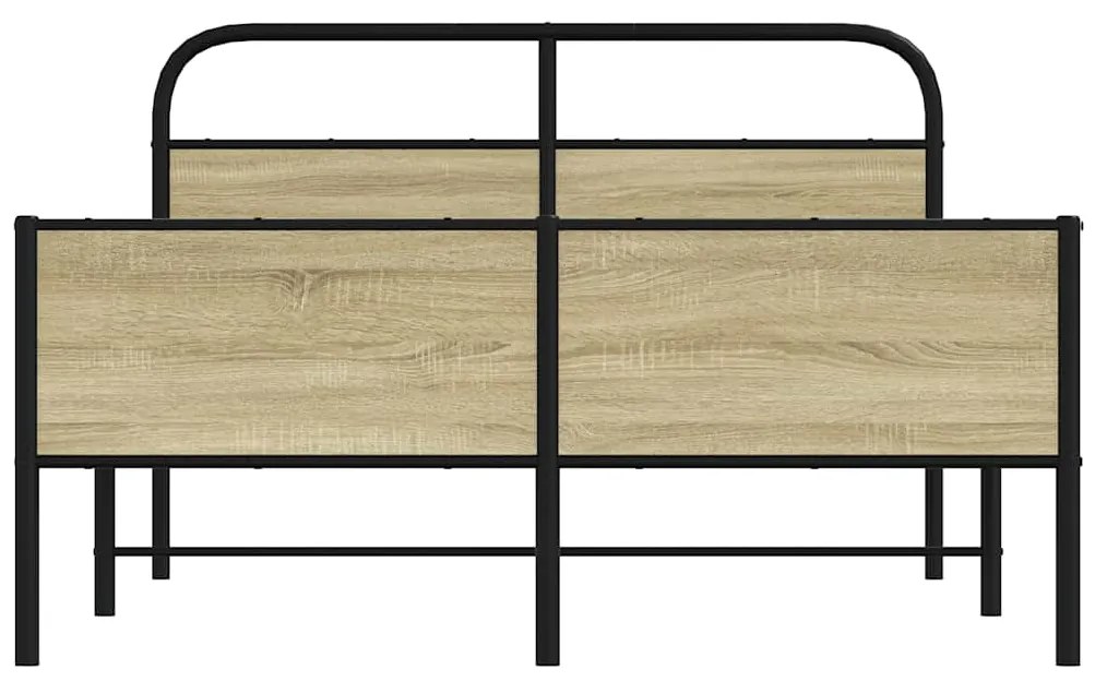 Estrutura cama s/ colchão derivados de madeira carvalho sonoma