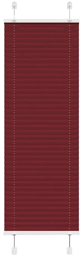 Plissado Cego Bordéus Vermelho 40x150 cm Largura Tecido