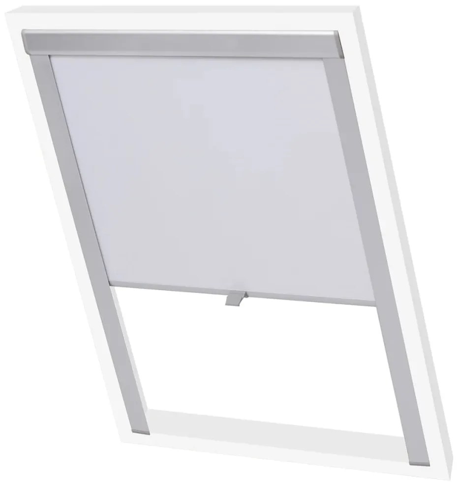 vidaXL Persiana de enrolar opaca branco SK08