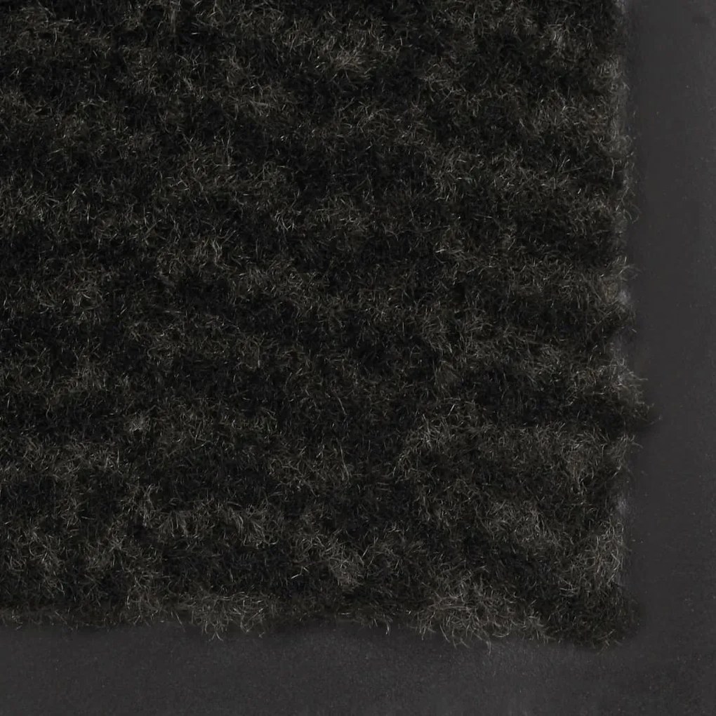 Tapete controlo de pó retangular tufado 80x120 cm preto