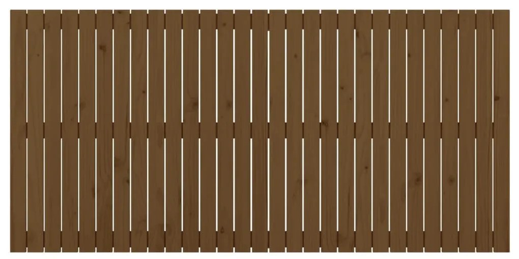 Cabeceira de parede 185x3x90 cm pinho maciço castanho-mel