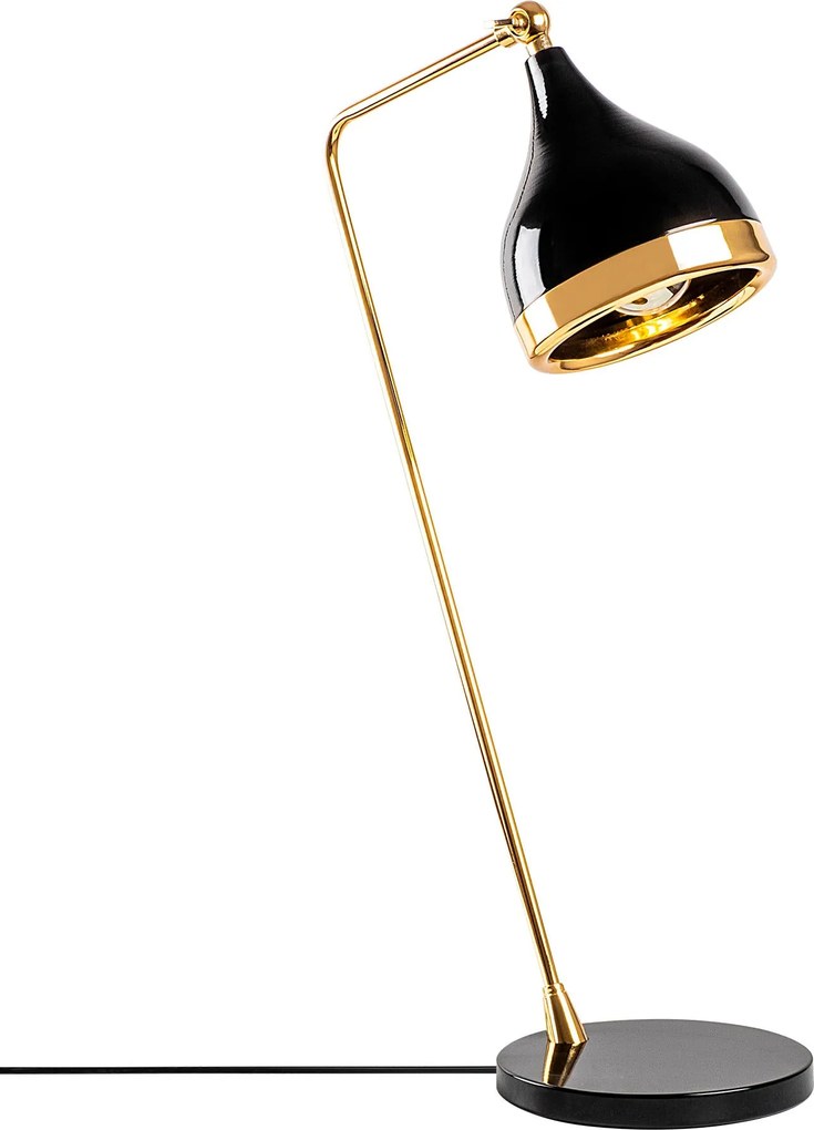Candeeiro de Mesa Yildo – Preto e Dourado – 30 x 30 x 60 cm